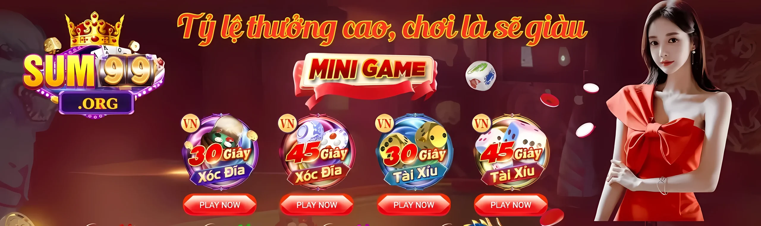 Sản phẩm game tại Sum99 đa dang tỷ lệ trả thưởng cao